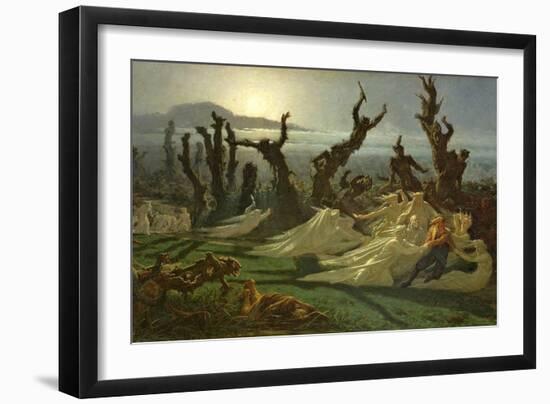 Les Lavandieres De La Nuit (The Washerwomen of the Night) circa 1861-Jean Edouard Dargent-Framed Giclee Print