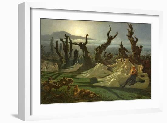 Les Lavandieres De La Nuit (The Washerwomen of the Night) circa 1861-Jean Edouard Dargent-Framed Giclee Print