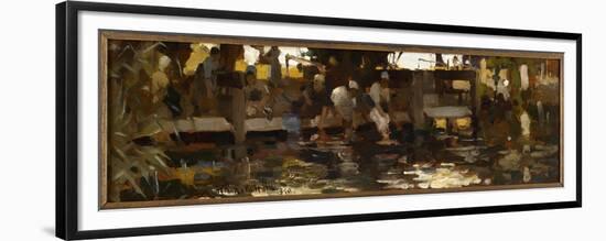 Les Laveuses, 1880-Arthur Melville-Framed Premium Giclee Print