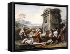 Les Laveuses-Francois Boucher-Framed Stretched Canvas