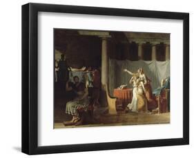 Les Licteurs rapportent à Brutus les corps de ses fils-Jacques-Louis David-Framed Premium Giclee Print