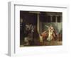 Les Licteurs rapportent à Brutus les corps de ses fils-Jacques-Louis David-Framed Premium Giclee Print