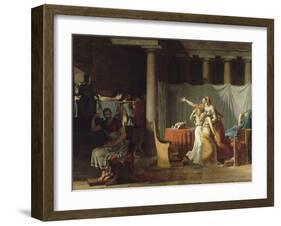 Les Licteurs rapportent à Brutus les corps de ses fils-Jacques-Louis David-Framed Giclee Print