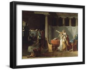 Les Licteurs rapportent à Brutus les corps de ses fils-Jacques-Louis David-Framed Giclee Print