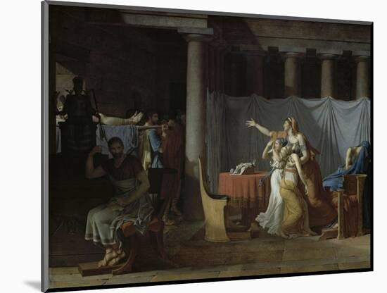 Les Licteurs Rapportent a Brutus les Corps de Ses-Jacques-Louis David-Mounted Giclee Print