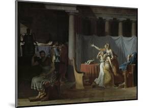 Les Licteurs Rapportent a Brutus les Corps de Ses-Jacques-Louis David-Mounted Giclee Print