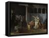 Les Licteurs Rapportent a Brutus les Corps de Ses-Jacques-Louis David-Framed Stretched Canvas