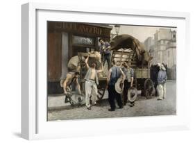 Les livreurs de farine-Pierre Carrier-belleuse-Framed Giclee Print