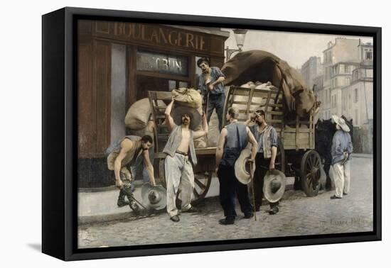 Les livreurs de farine-Pierre Carrier-belleuse-Framed Stretched Canvas