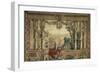 Les Maisons royales. Octobre, signe du Scorpion : promenade de Louis XIV en vue du château des-Brun Charles Le-Framed Giclee Print