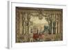 Les Maisons royales. Octobre, signe du Scorpion : promenade de Louis XIV en vue du château des-Brun Charles Le-Framed Giclee Print