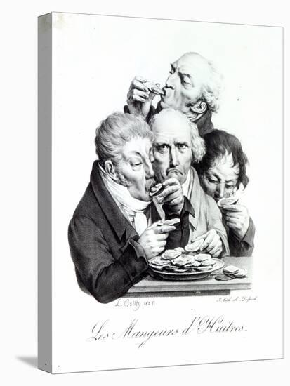 Les Mangeurs D'Huitres, 1825-Louis Leopold Boilly-Stretched Canvas