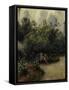 Les Mathurins' Garden, c.1877-Camille Pissarro-Framed Stretched Canvas