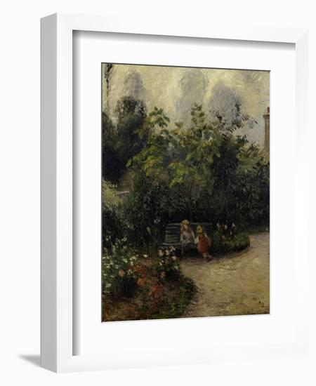 Les Mathurins' Garden, c.1877-Camille Pissarro-Framed Giclee Print