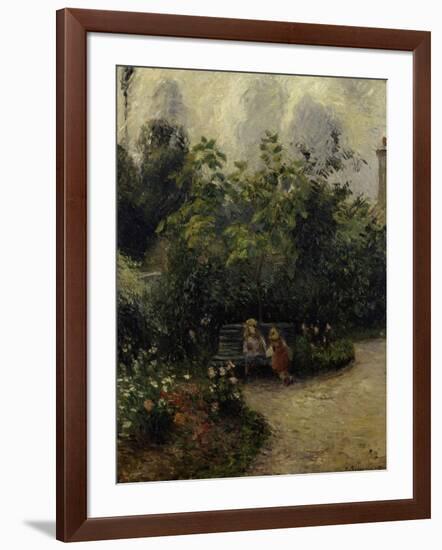 Les Mathurins' Garden, c.1877-Camille Pissarro-Framed Giclee Print