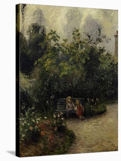 Les Mathurins' Garden, c.1877-Camille Pissarro-Stretched Canvas