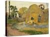 Les meules jaunes ou La moisson blonde-Paul Gauguin-Stretched Canvas