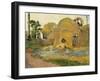 Les meules jaunes ou La moisson blonde-Paul Gauguin-Framed Giclee Print