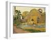 Les meules jaunes ou La moisson blonde-Paul Gauguin-Framed Giclee Print