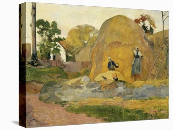 Les meules jaunes ou La moisson blonde-Paul Gauguin-Stretched Canvas