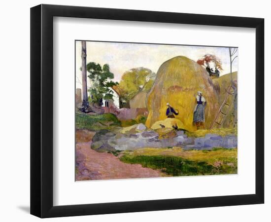 Les meules jaunes-Paul Gauguin-Framed Premium Giclee Print