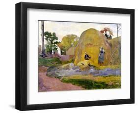 Les meules jaunes-Paul Gauguin-Framed Premium Giclee Print