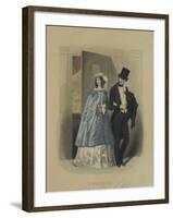 Les modes parisiennes, 1846 : gravure de mode N°191-null-Framed Giclee Print