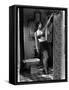 LES MORDUS (The Delinquents) by Rene Jolivet with Bernadette Lafont, 1960 (b/w photo)-null-Framed Stretched Canvas