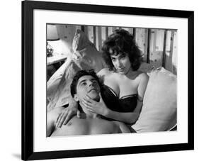 LES MORDUS (The Delinquents) by ReneJolivet with Bernadette Lafont and Sacha Distel, 1960 (b/w phot-null-Framed Photo