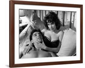 LES MORDUS (The Delinquents) by ReneJolivet with Bernadette Lafont and Sacha Distel, 1960 (b/w phot-null-Framed Photo