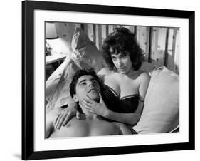 LES MORDUS (The Delinquents) by ReneJolivet with Bernadette Lafont and Sacha Distel, 1960 (b/w phot-null-Framed Photo