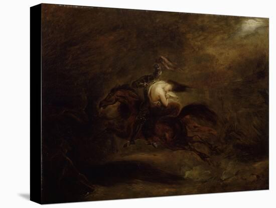 Les morts vont vite (d'après une ballade de Bürger)-Ary Scheffer-Stretched Canvas