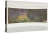 Les Nymph? : Soleil couchant-Claude Monet-Stretched Canvas