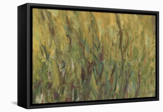 Les Nymph? : Soleil couchant-Claude Monet-Framed Stretched Canvas