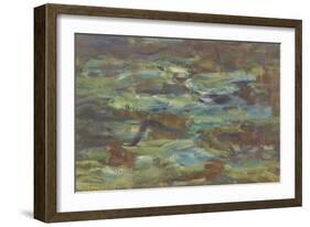 Les Nymph? : Soleil couchant-Claude Monet-Framed Giclee Print