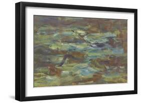 Les Nymph? : Soleil couchant-Claude Monet-Framed Giclee Print