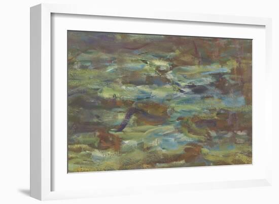 Les Nymph? : Soleil couchant-Claude Monet-Framed Giclee Print