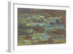 Les Nymph? : Soleil couchant-Claude Monet-Framed Giclee Print