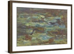 Les Nymph? : Soleil couchant-Claude Monet-Framed Giclee Print