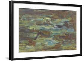 Les Nymph? : Soleil couchant-Claude Monet-Framed Giclee Print