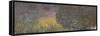 Les Nymph? : Soleil couchant-Claude Monet-Framed Stretched Canvas