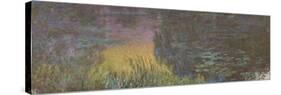 Les Nymph? : Soleil couchant-Claude Monet-Stretched Canvas