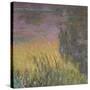 Les Nymph? : Soleil couchant-Claude Monet-Stretched Canvas