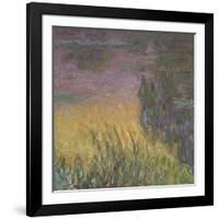 Les Nymph? : Soleil couchant-Claude Monet-Framed Giclee Print