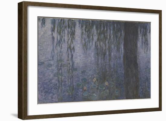 Les Nymphéas : Le Matin clair aux saules-Claude Monet-Framed Giclee Print