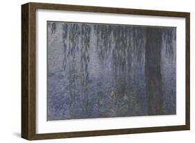 Les Nymphéas : Le Matin clair aux saules-Claude Monet-Framed Giclee Print