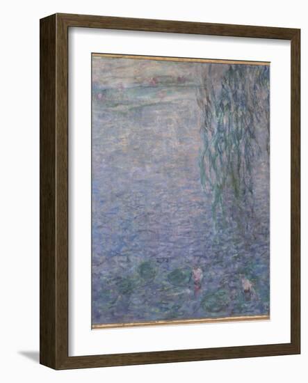 Les Nymphéas : Le Matin clair aux saules-Claude Monet-Framed Giclee Print