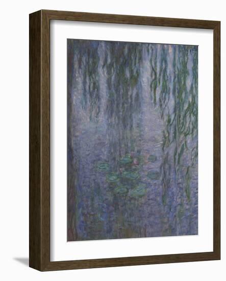 Les Nymphéas : Le Matin clair aux saules-Claude Monet-Framed Giclee Print