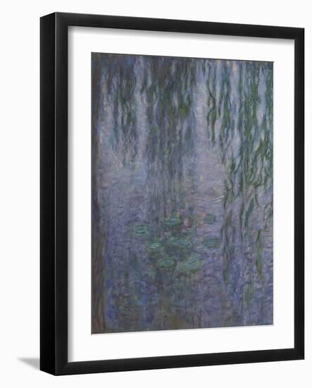 Les Nymphéas : Le Matin clair aux saules-Claude Monet-Framed Giclee Print