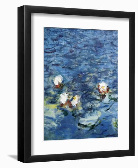 Les Nympheas : Le Matin (detail) 1916-1926-Claude Monet-Framed Giclee Print